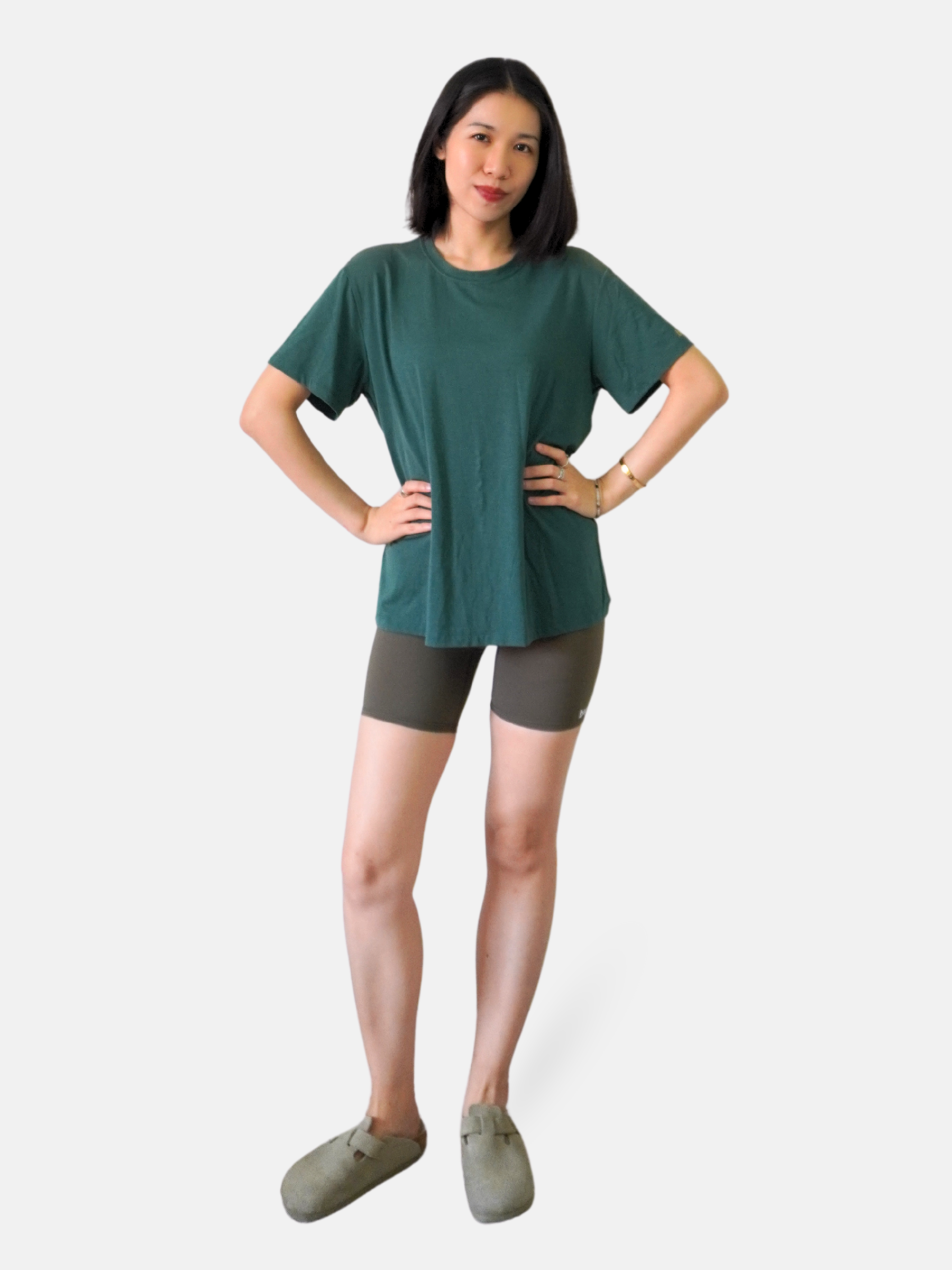 Wool Blend Relaxed Crew Neck Tee