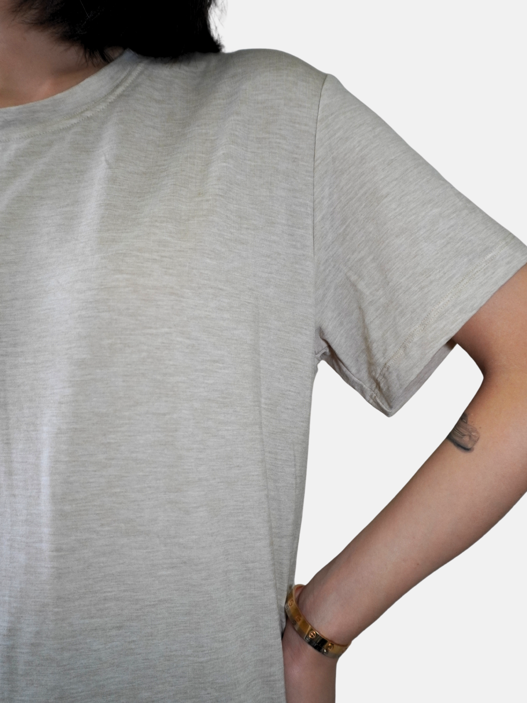Wool Blend Relaxed Crew Neck Tee