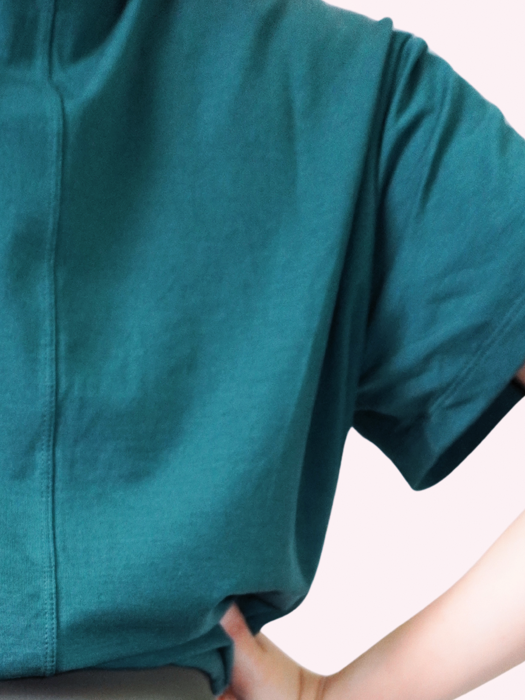 Wool Blend Relaxed Crew Neck Tee