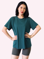 Wool Blend Relaxed Crew Neck Tee