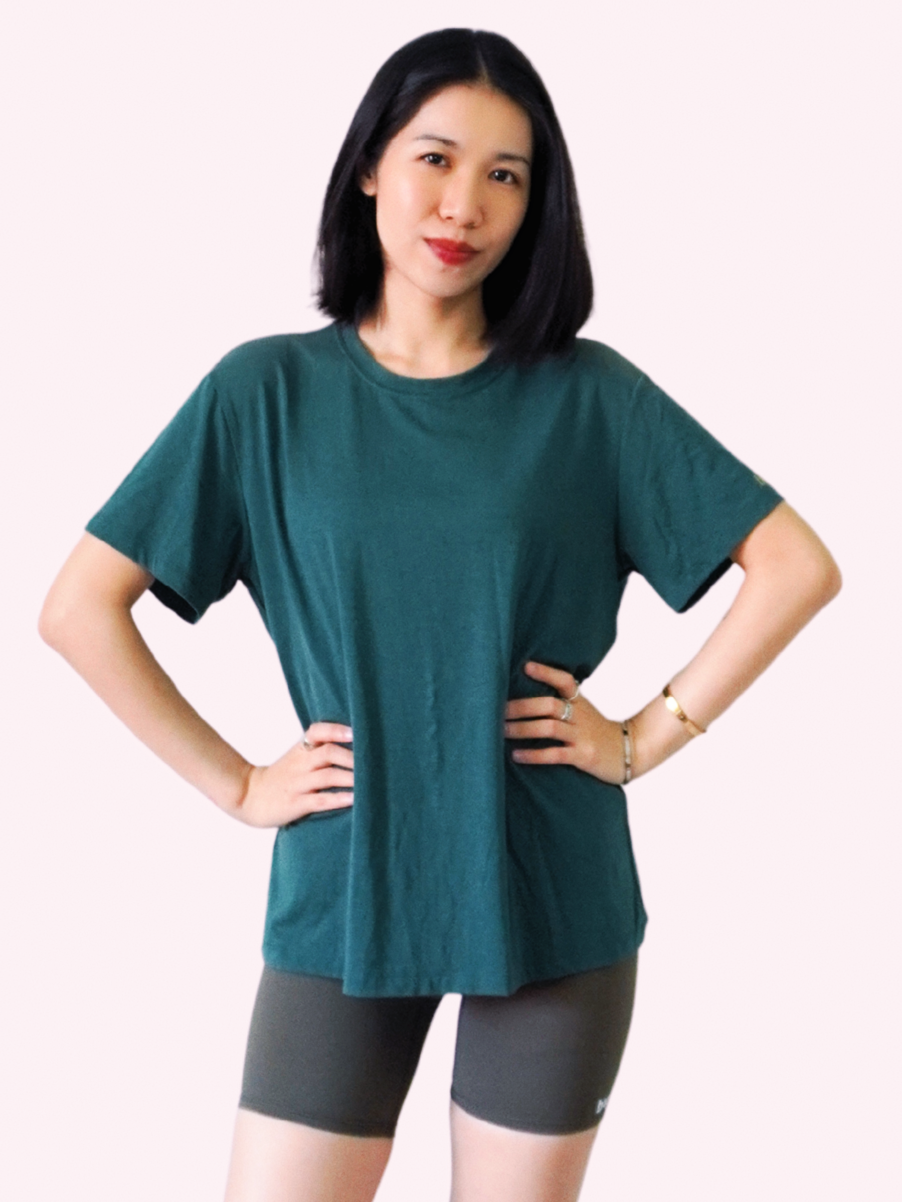 Wool Blend Relaxed Crew Neck Tee