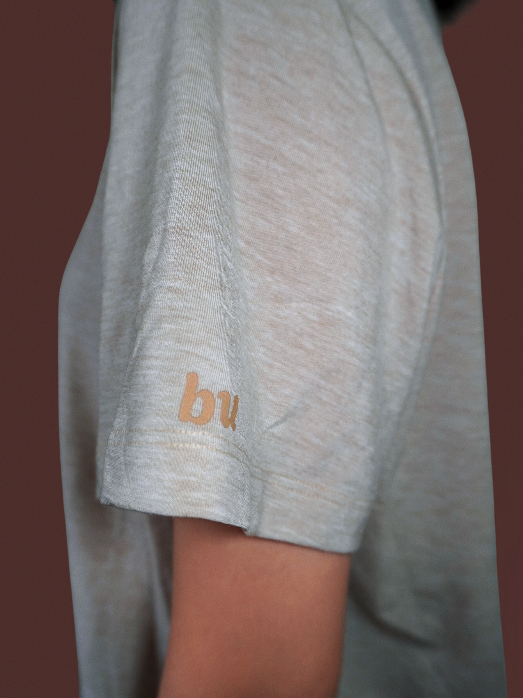 Wool Blend Relaxed Crew Neck Tee