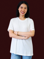 Wool Blend Relaxed Crew Neck Tee