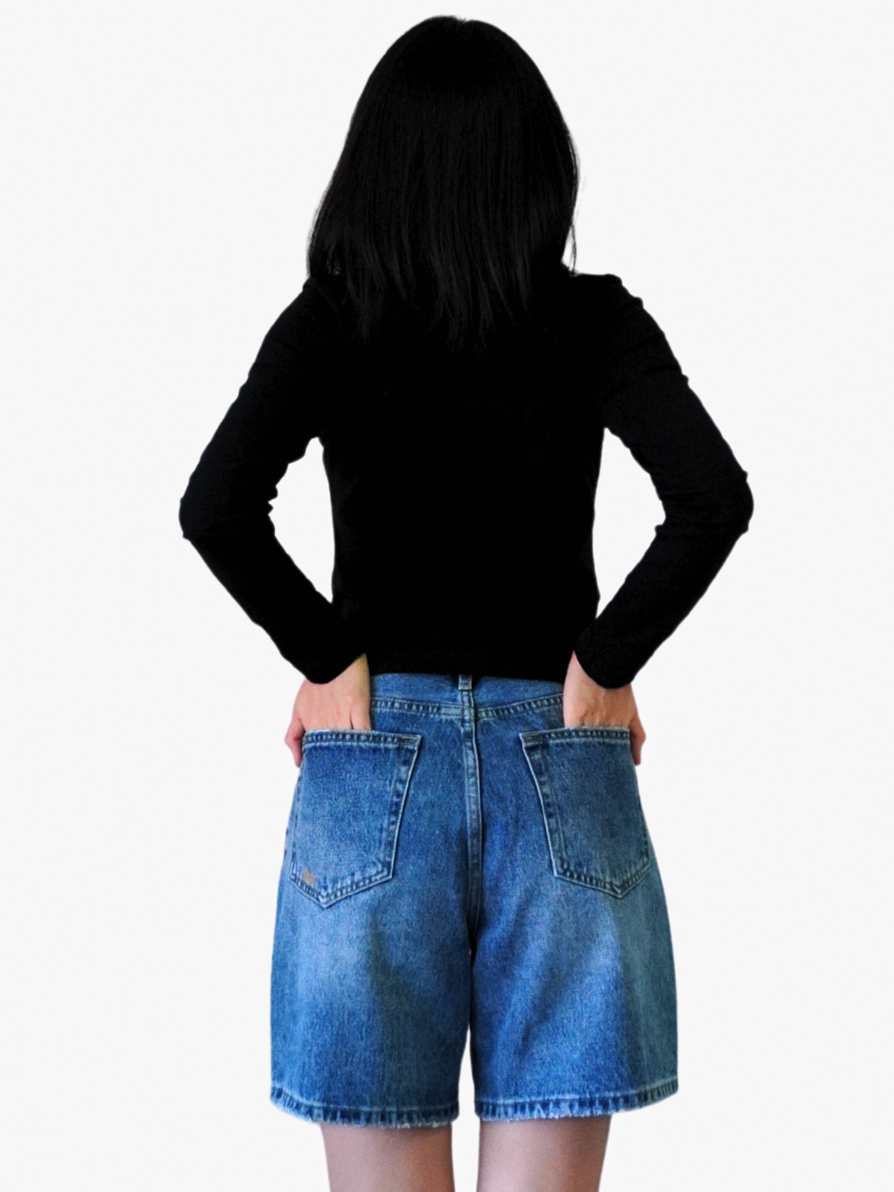 Essential Cotton Long Sleeve V-Neck Tee