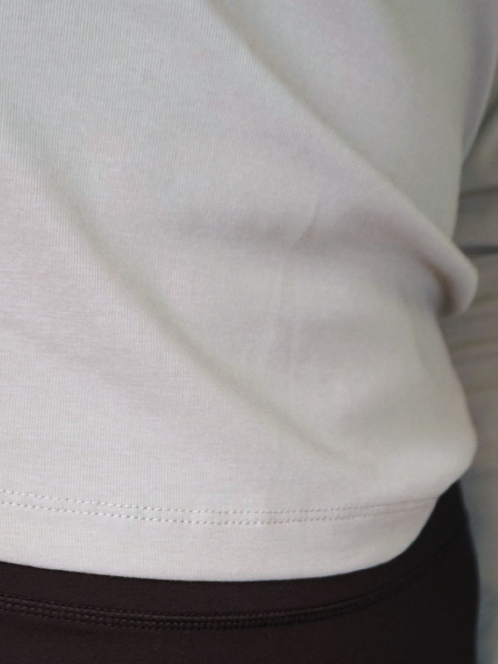 Essential Cotton Long Sleeve V-Neck Tee