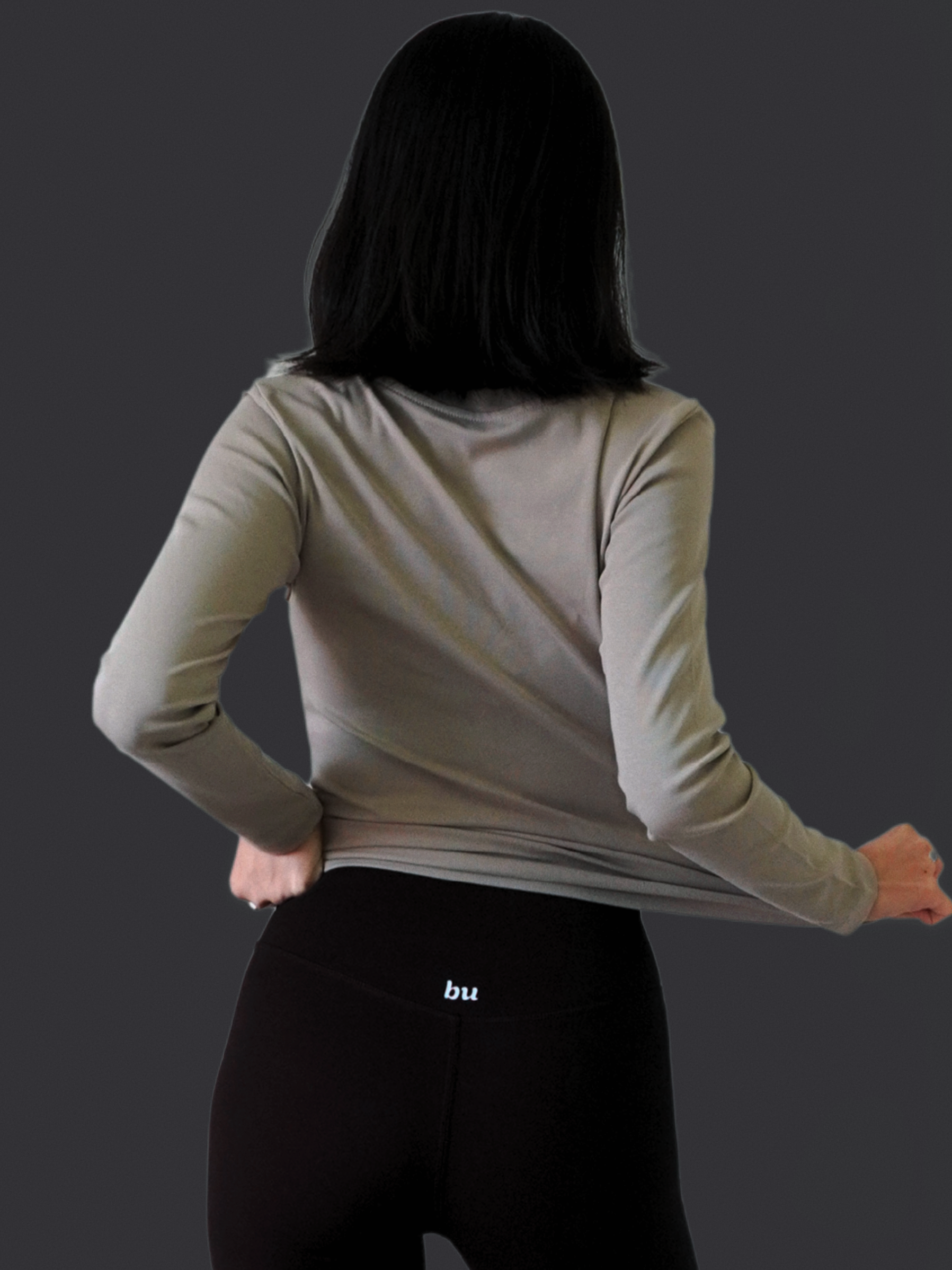 Essential Cotton Long Sleeve V-Neck Tee