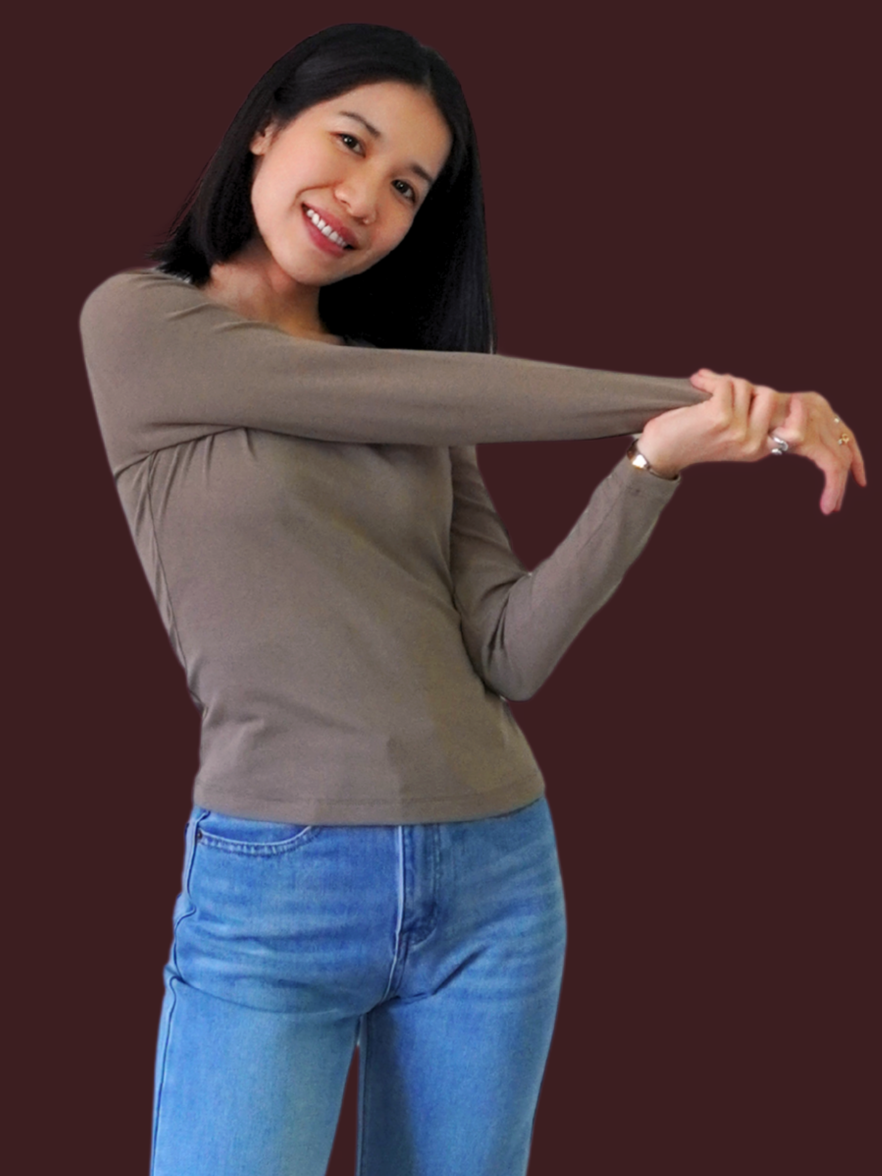 Essential Cotton Long Sleeve Crew Neck Tee