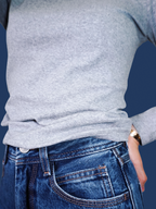 Essential Cotton Long Sleeve Crew Neck Tee