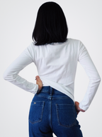 Essential Cotton Long Sleeve Crew Neck Tee