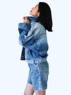 Drop Shoulder Ombre Denim Jacket