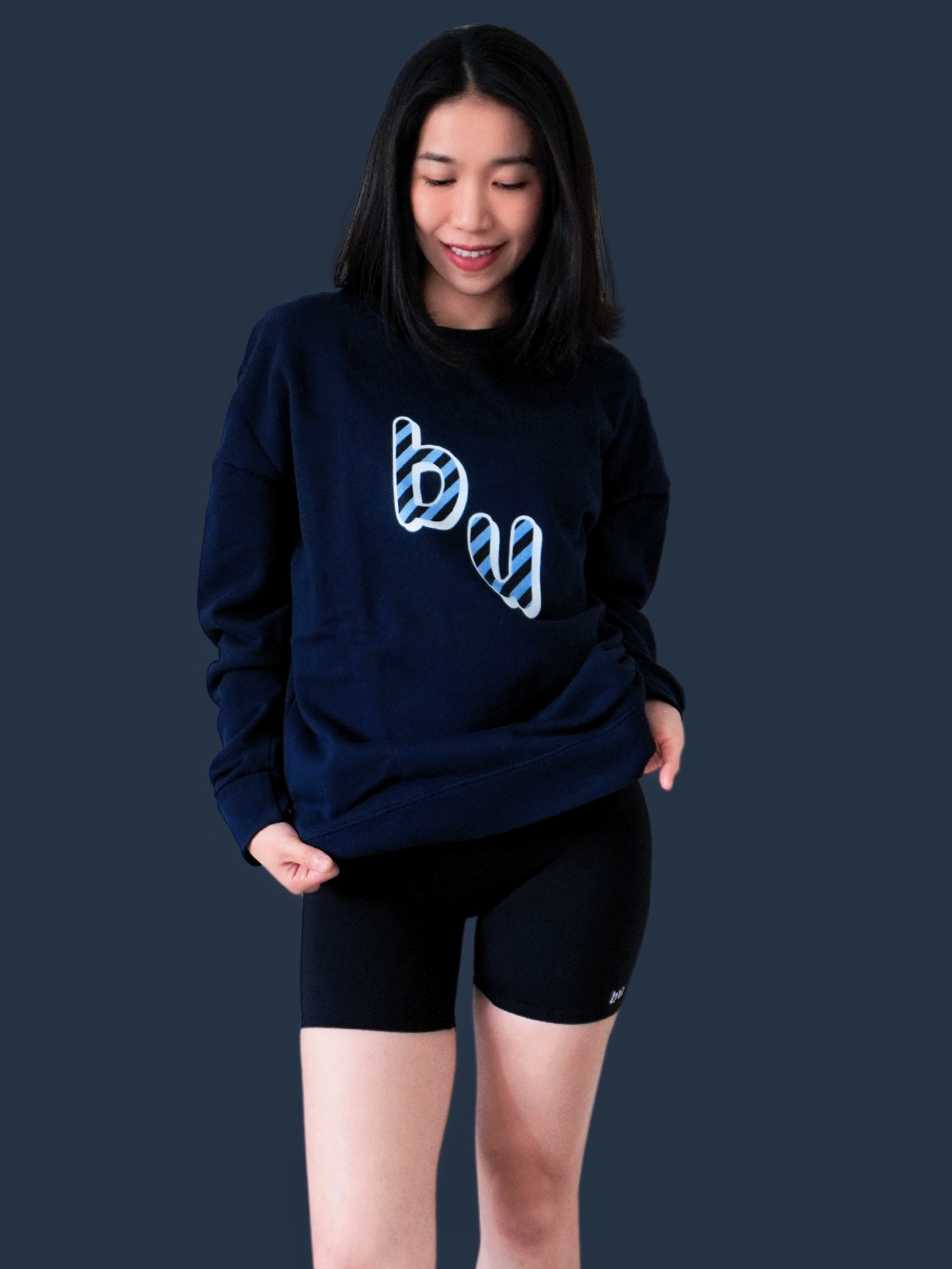 BU Striped Logo Sweatshirt